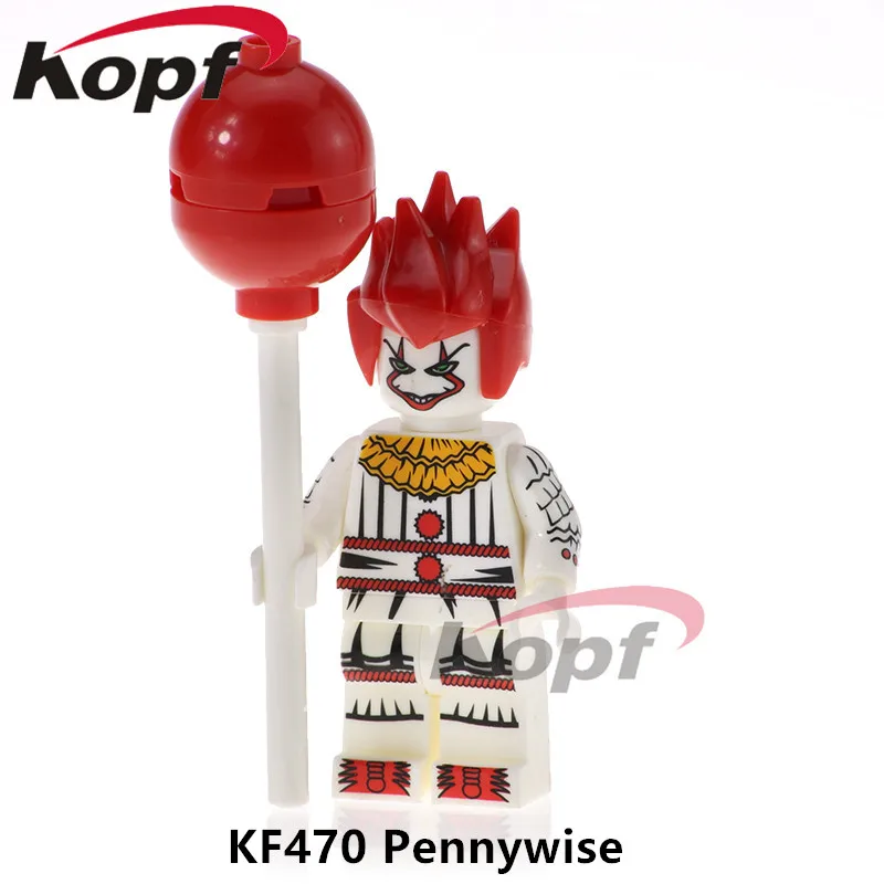 Одиночные продажи строительные блоки Супер Герои кирпичи клоун Pennywise Freakazoid Джокер образование в цифрах игрушки для детей - Цвет: KF470 Without Box