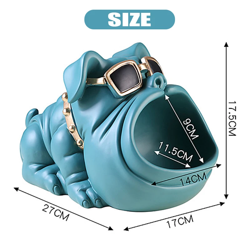 3D крутая статуя собаки большой рот бульдог скульптура стол украшение стола