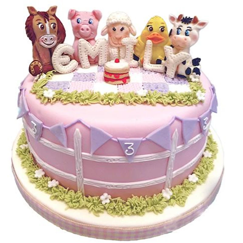 Farm Animals Molds Fondant Cake Decorating Tools Silicone Sugarcrafts Chocolate Baking for Cakes Gumpaste Form | Дом и сад