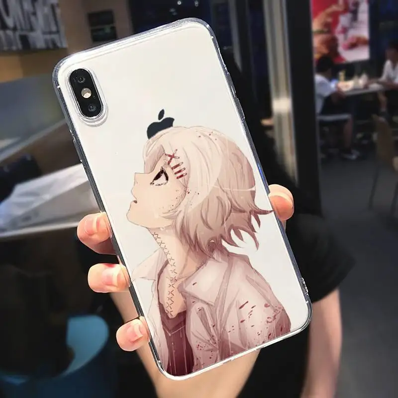 

anime JUUZOU SUZUYA Tokyo Ghouls Phone Case Transparent for iPhone 6 7 8 11 12 s mini pro X XS XR MAX Plus