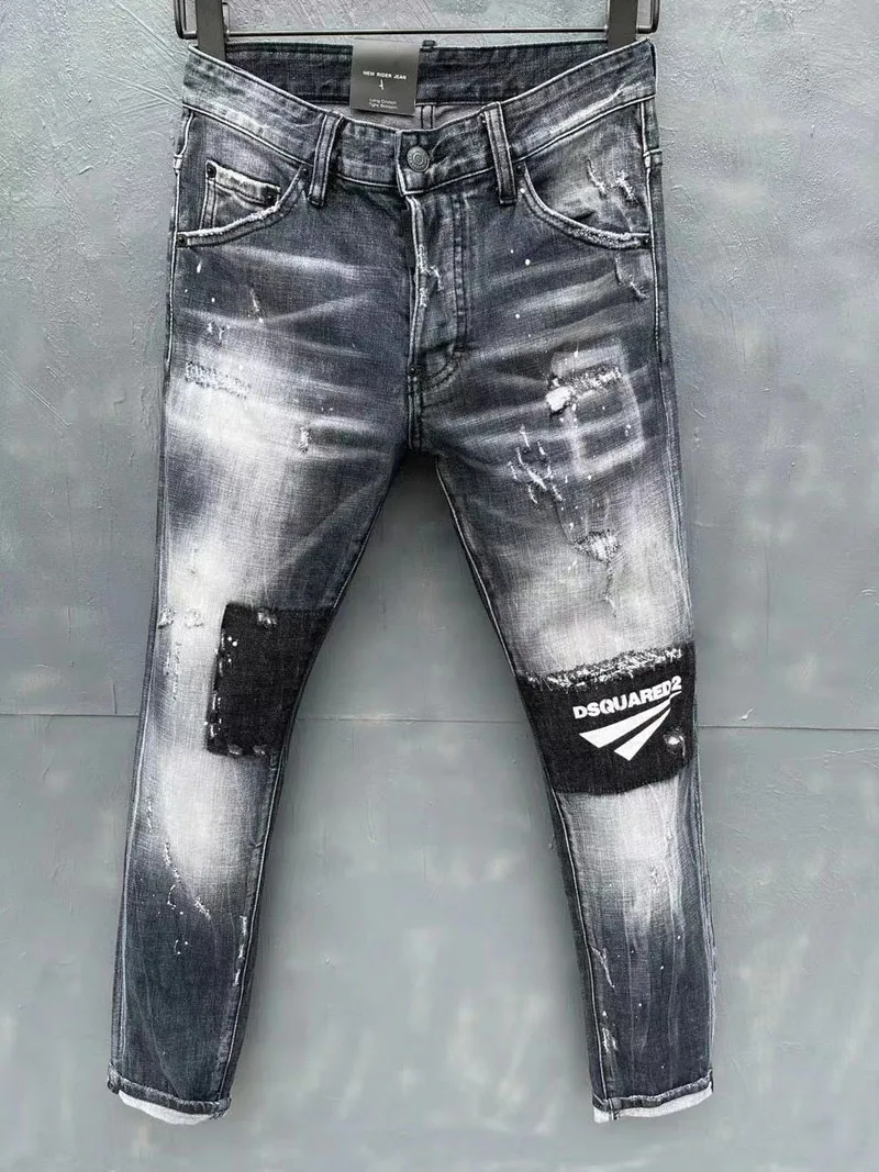 

Ladies/Men 2021 New D2 Motorcycle Jacket Slim Jeans Men's Pants DSQ