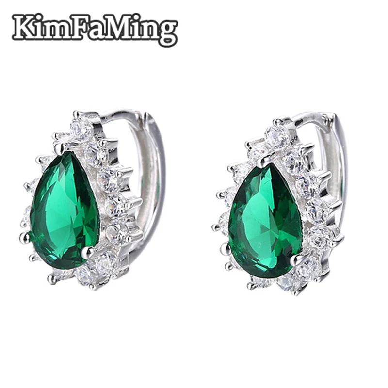Low Price Women Pear Cut Zircon Clip Earrings Fashion Jewelry Promotion CLE001 | Украшения и аксессуары