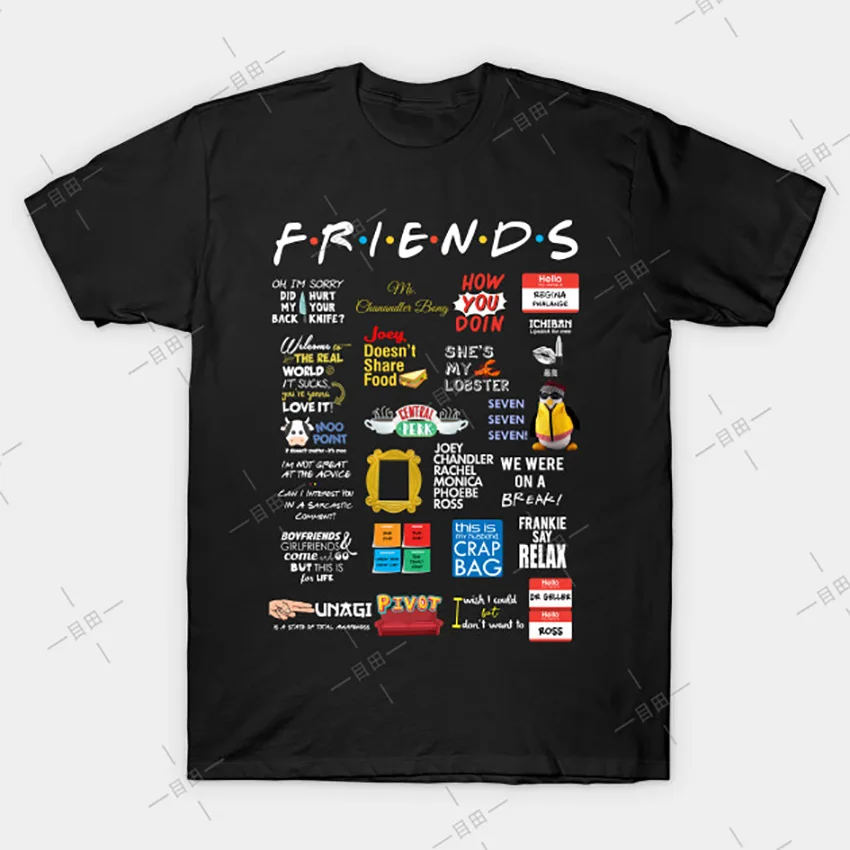 Цитаты из телесериала &quotдрузья&quot футболка друзья тройник центральный Перк Росс