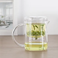 with exquisite tea and filter heat resistant glass cup 350 ml fission style elegant cups of tea a pot of soup