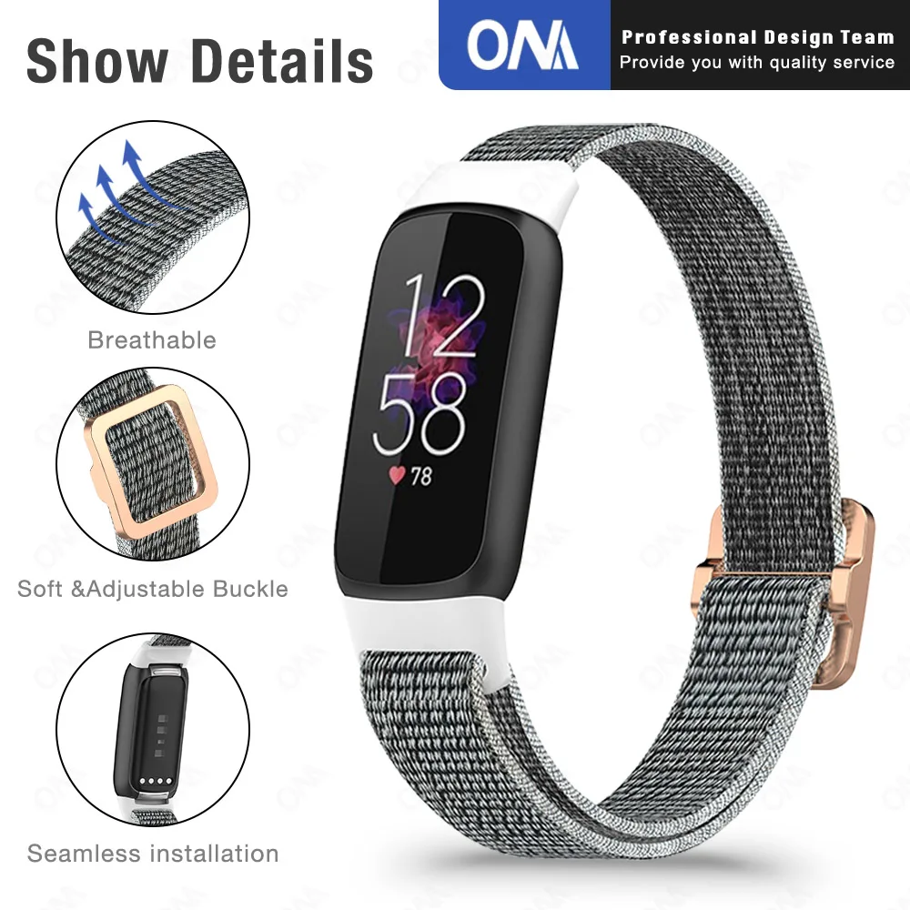 Нейлоновый Плетеный ремешок для Fitbit Luxe сменный Женский умный Браслет девушек