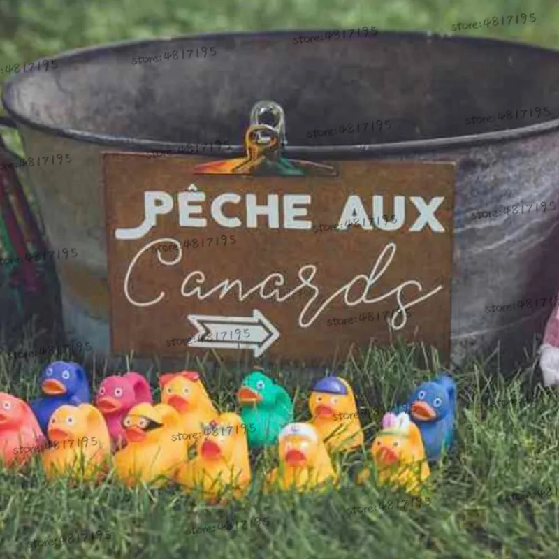 

Peche Aux Canards Vinyl Board Decor Свадебная вечеринка игровые наклейки Fuuny Свадебные игры наклейки на стену в раме Murals Decor