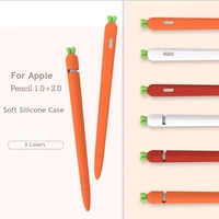 soft carrot shell pencil case for apple pencil 1 2 case compatible for ipad tablet touch pen stylus protective sleeve cover