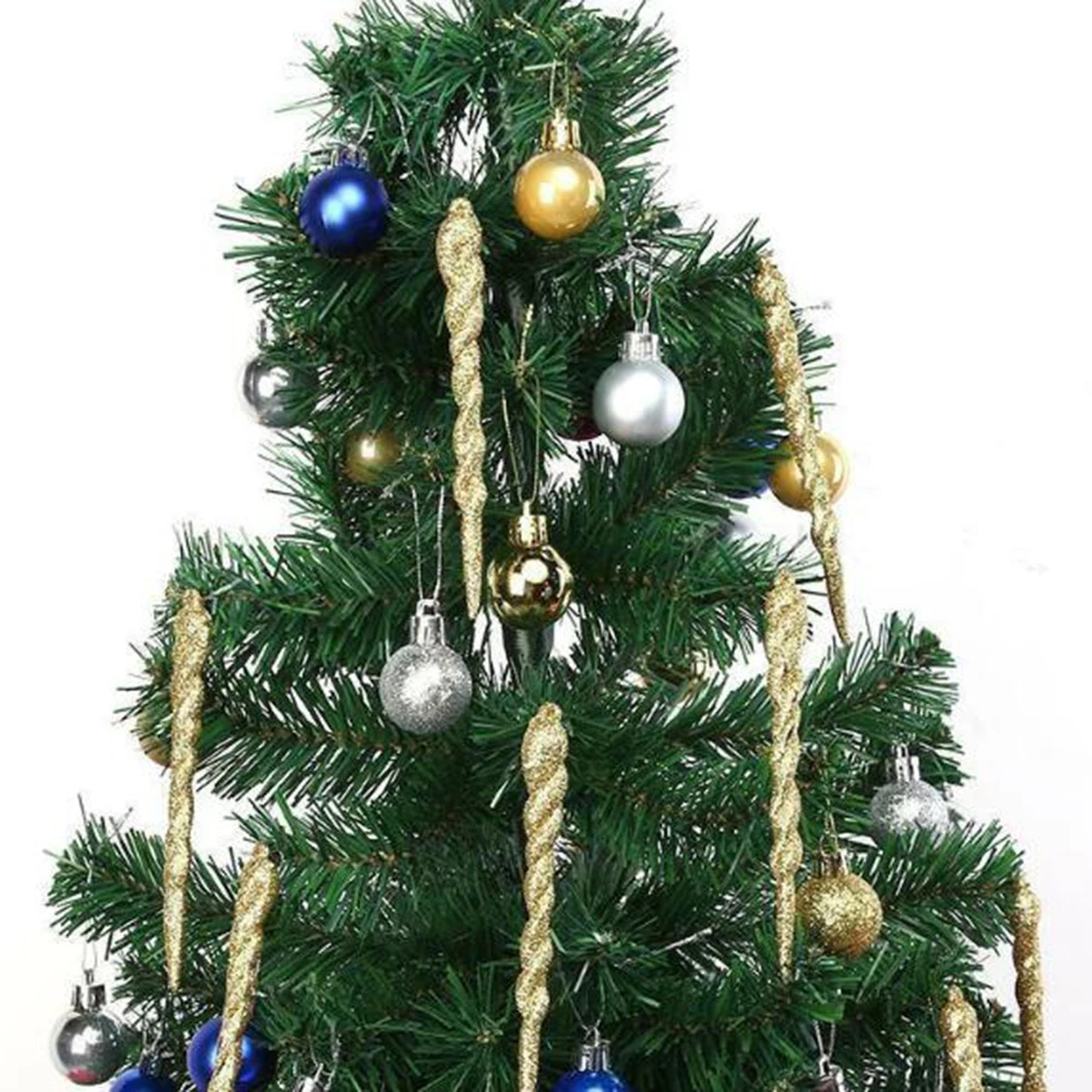 Прозрачный лед icicles Висячие 12 шт./пакет DIY небольшой кулон моделирование Золото