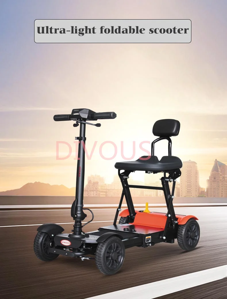 Free Shipping New Seniors Portable Mini Electric Scooter