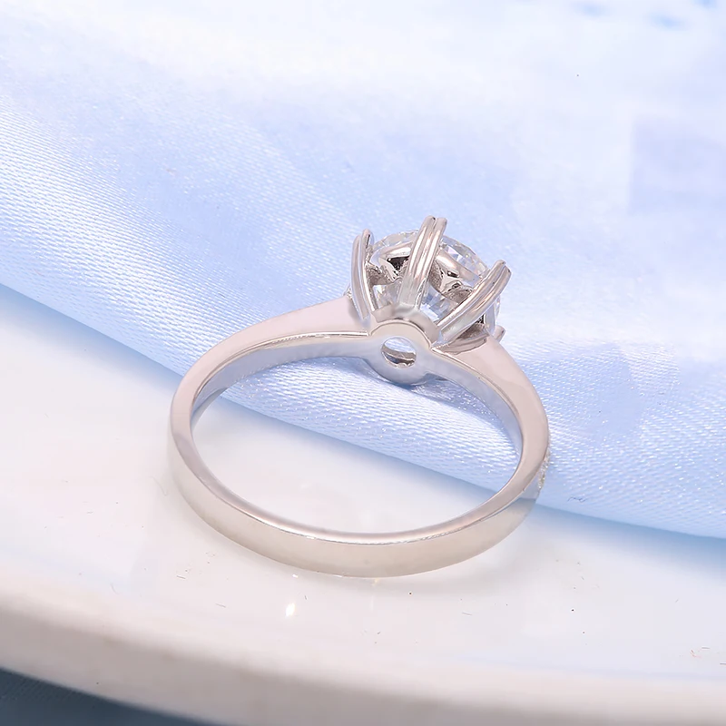 2 0ct 8 0 мм D круглая огранка 14k обручальное бриллиант из белого золота фоторамка для