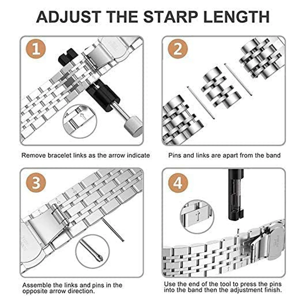 

Stainless Steel strap for Apple Watch Band Series SE 6 5 4 3 44 38mm Replacement Bands bracelet for iwatch 42 40mm wrist Band