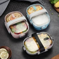 portable 304 stainless steel lunch box separate seal student bento box leak proof food container insulation food box for child