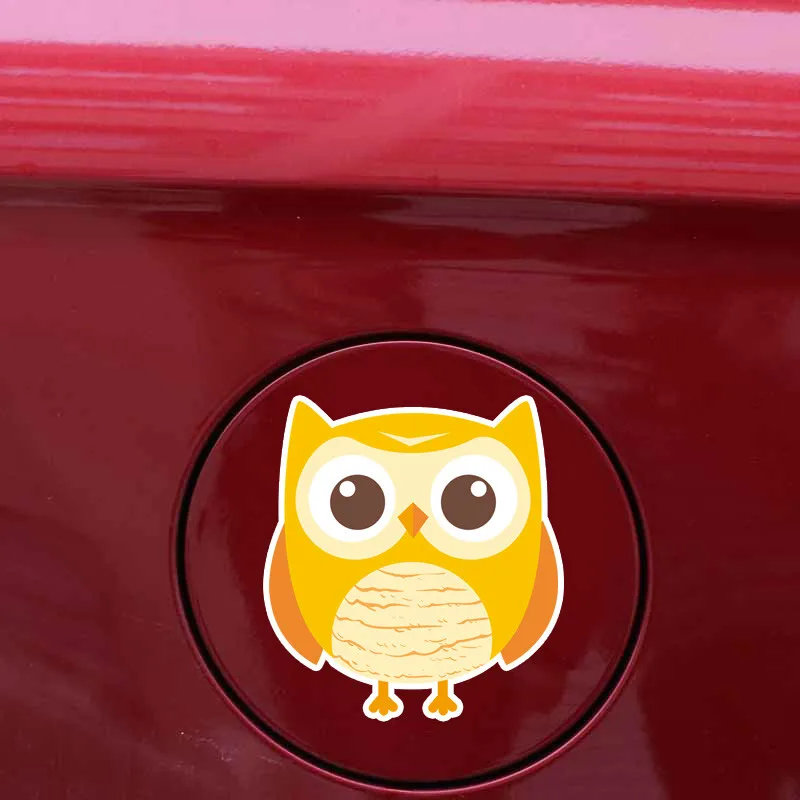Ebdeckle милый желтый маленькая сова мотоцикл для Авто/бампер/окно/наклейка на стену
