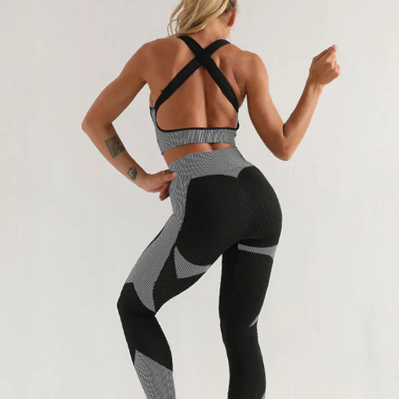 2022 Hot Sale Women Gym Suit Fitness Sets Sports Clothing Ropa Deportiva Mujer Gym Clothing Yoga Clothing Yoga Sets Fitness Suit