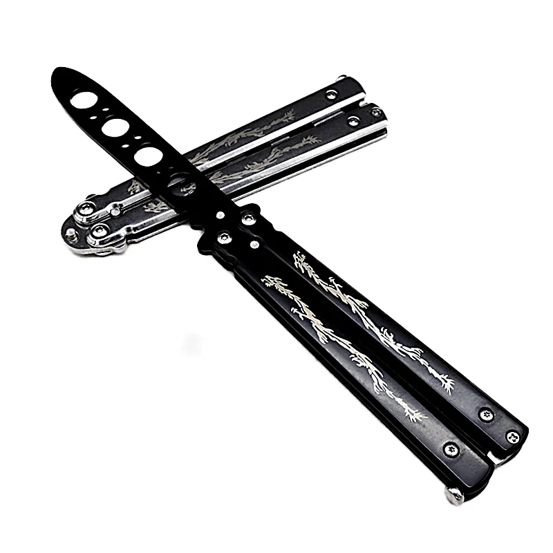 Нож-бабочка Подарочный нож стальной тренировочный складной титановые