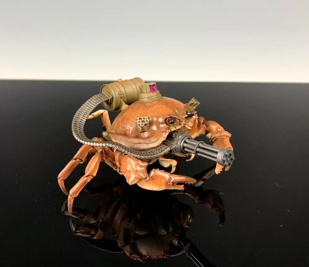 Фигурка-краб из неокрашенной смолы креативная Броня в стиле стимпанк | Игрушки и