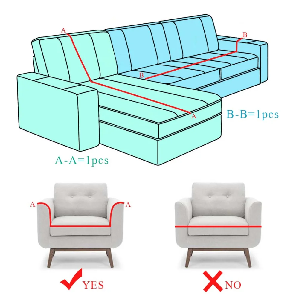 

Elastic Solid Color Corner Sofa Covers for Living Room Stretch Modern Cotton Sofa Towel L-Shape Sectional Couch Slipcover