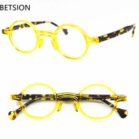 betsion vintage small round glasses eyeglass frames acetate men myopia prescription glasses frame personality women
