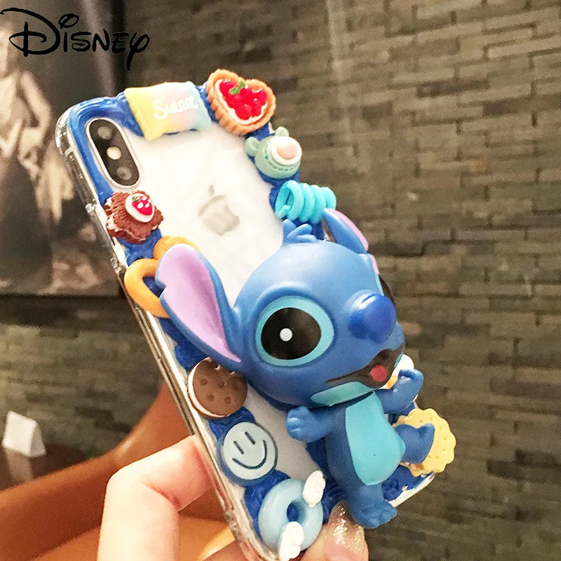 

Disney cartoon Stitch handmade diy cute boy mobile phone case for iphone 12mini/11promax/12promax/se/xr/7plus/8p/xs/xsmax/11