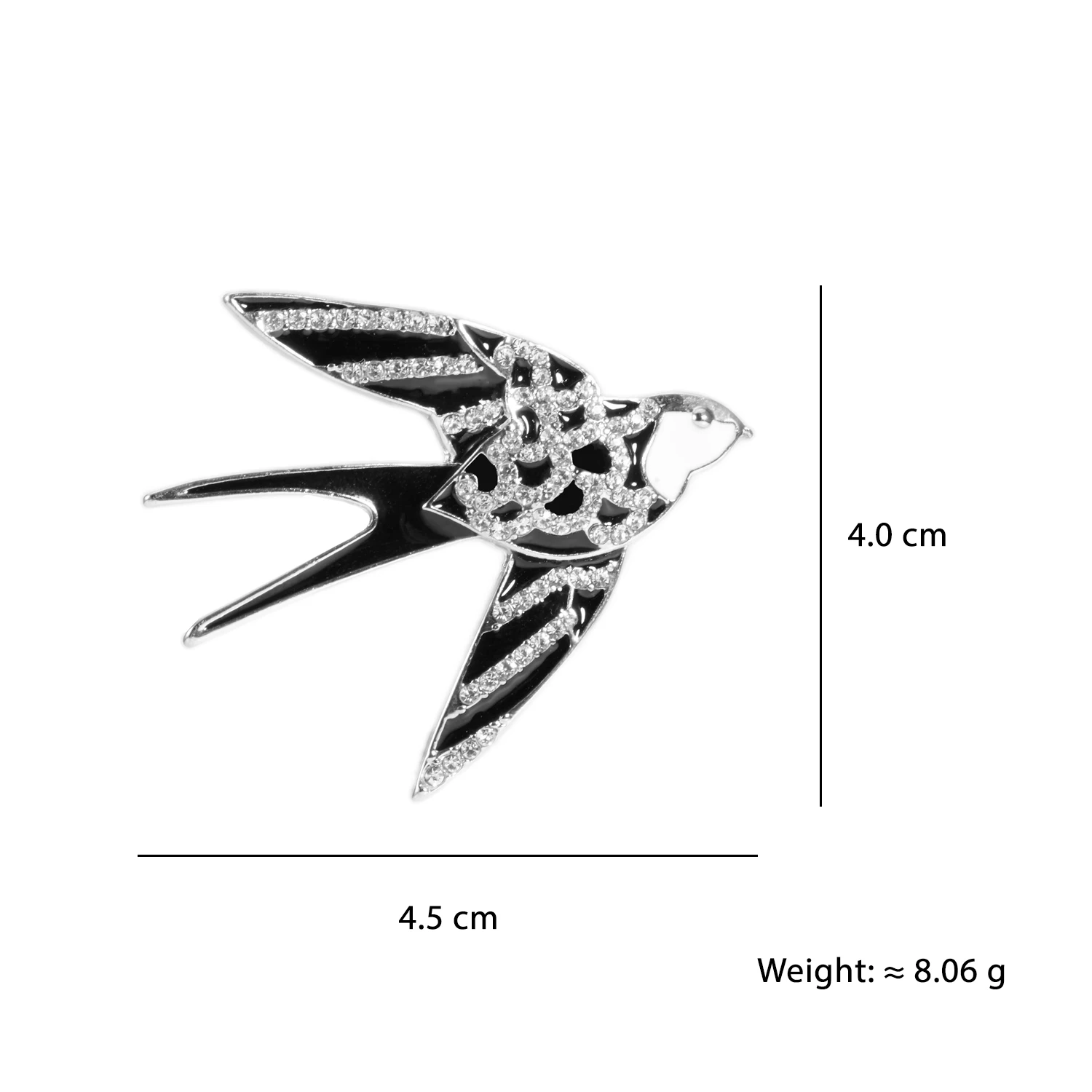 APSVO Симпатичная ласточка в виде животных классическая эмалированная булавка