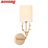 aosong wall lights modern creative figure led sconces lamps indoor for home corridor
