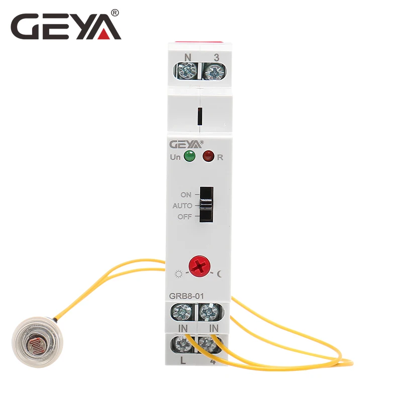 10 шт. Бесплатная доставка GEYA GRB8 01 выключатель света с внешним fotosensor AC110V 240V 50 Гц 60