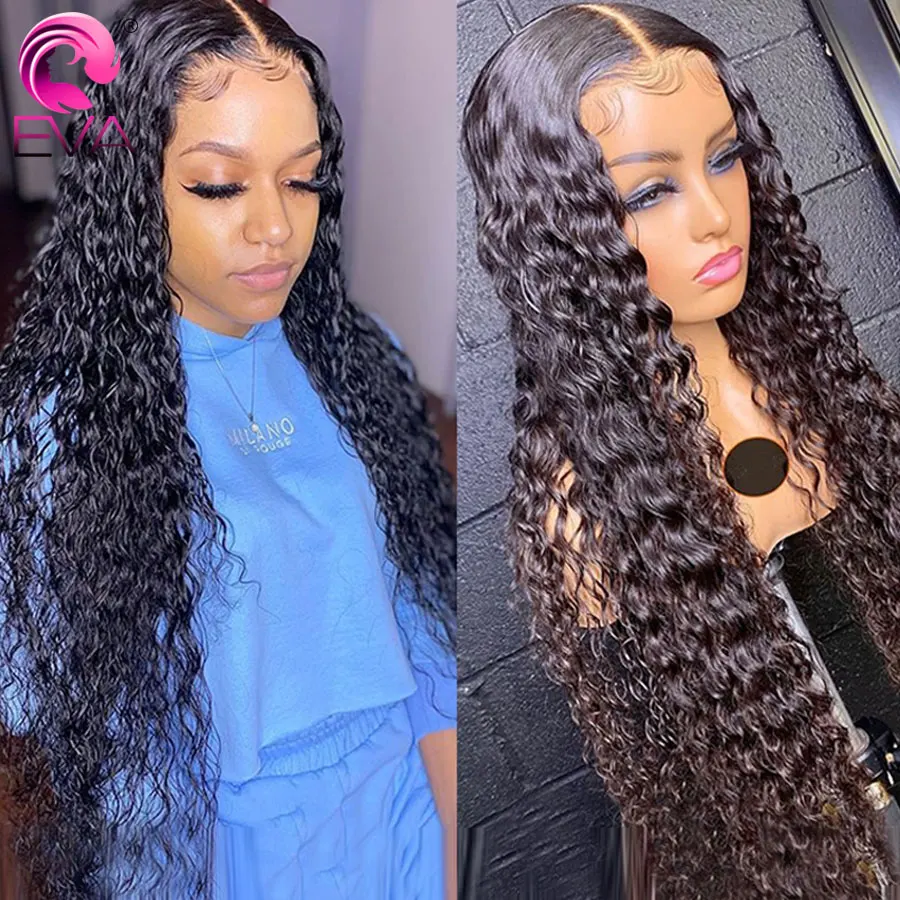 

Eva Curly Lace Front Human Hair Wigs Pre Plucked With Bay Hair 13x6 Lace Frontal Wigs For Black Women Brazilian Kinky Curly Wig