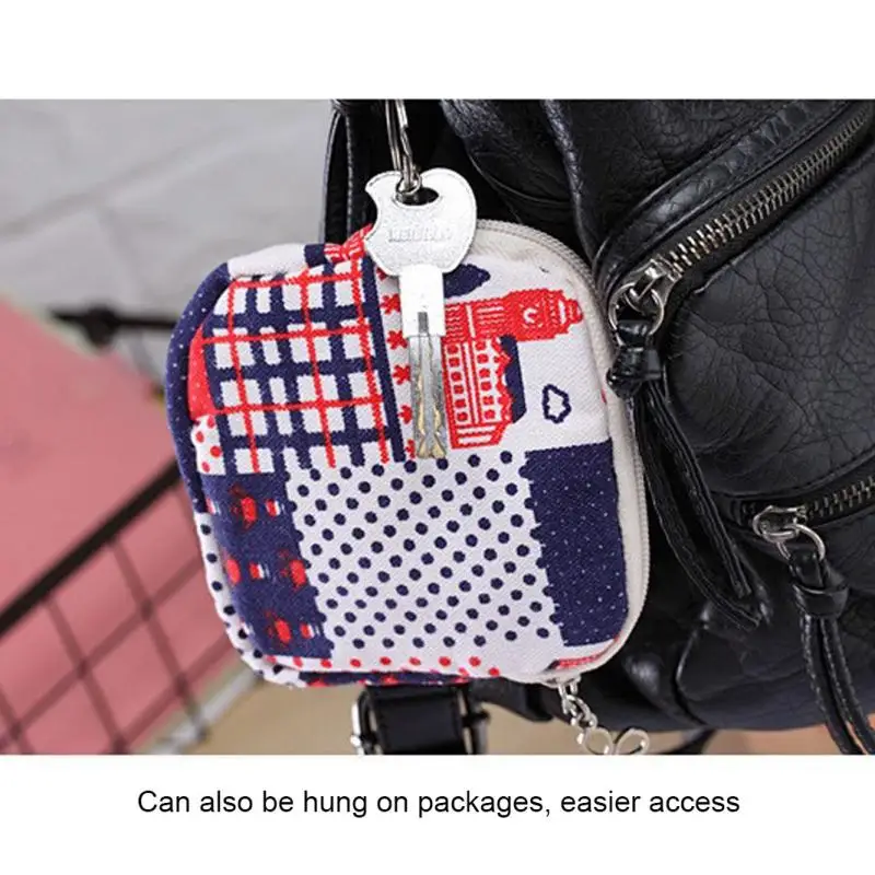 

Mini Sanitary Napkin Bag Canvas Coin Purse Credit Card Holder Sanitary Pad Pouch Cosmetics Organizer Storage Bags Women Wallets