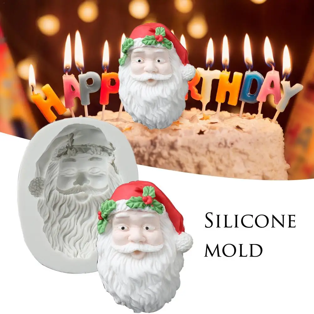 Рождественская серия силиконовая форма в виде Санты искусственный торт для дома
