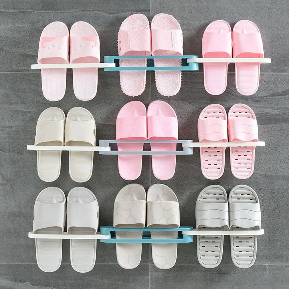 

Bathroom Folding Telescopic Wall Slipper Storage Rack Bathroom Slipper Rack Slipper Telescopic Storage Rack