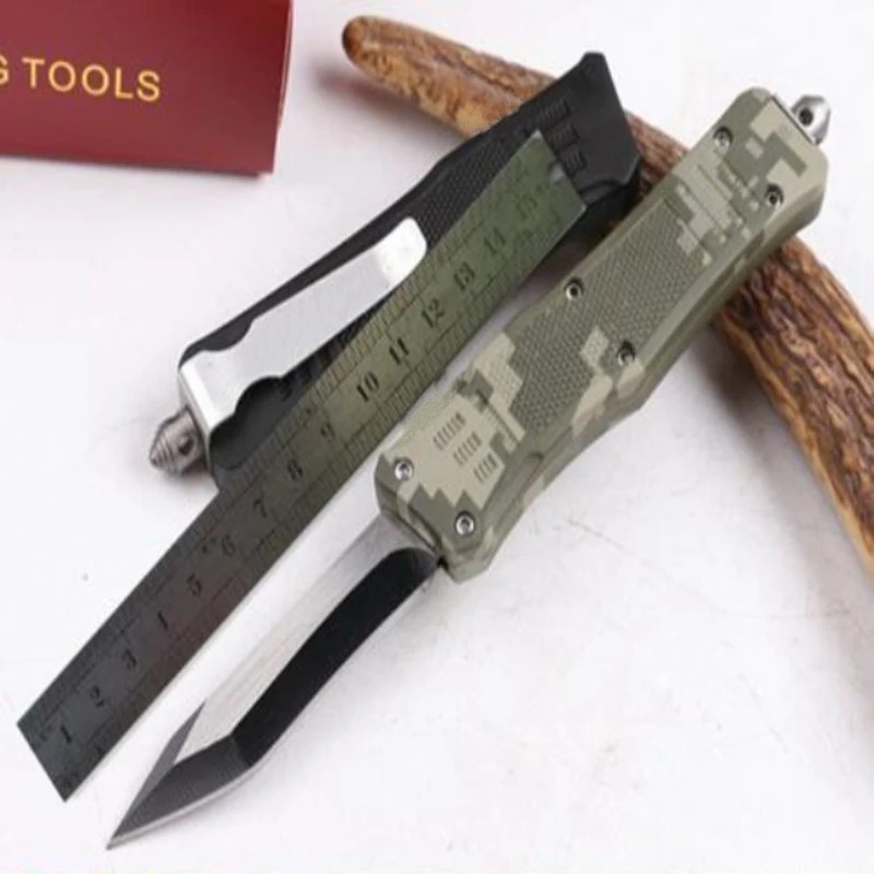 Триколор микро 616 одна Передняя (изогнутое полное лезвие) 440C ручка из цинкового