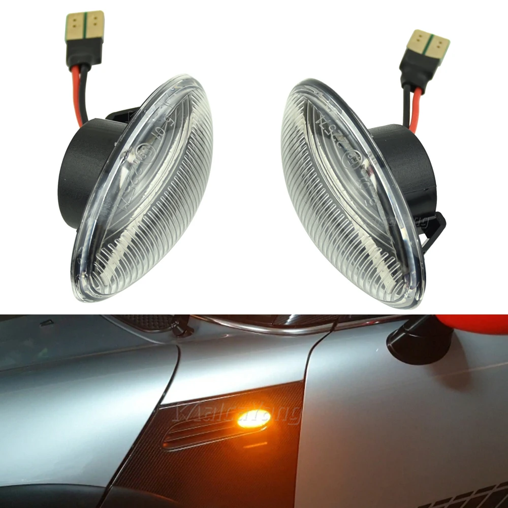 2x динамический поворотный сигнал Светодиодный Боковой габаритный фонарь