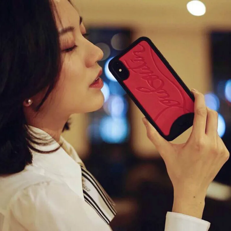 Чехол для iPhone Красный защитный роскошный логотип 6 6s 7 8 Plus 7plus 8puls X XS XR XsMAX 11 11Pro