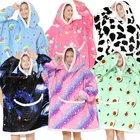 Зимнее одеяло, Толстовка для женщин и мужчин, толстовки, флисовое теплое одеяло для телевизора, плотный пуловер, кигуруми, одеяло для халата с единорогом