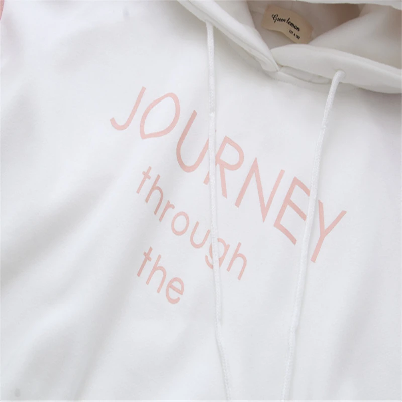 

Merry Pretty Womens Letter Print Patchwork Hoodies Sweatshirts 2020 Winter Long Sleeve Hooded Pullovers Drawstring Tracksuit