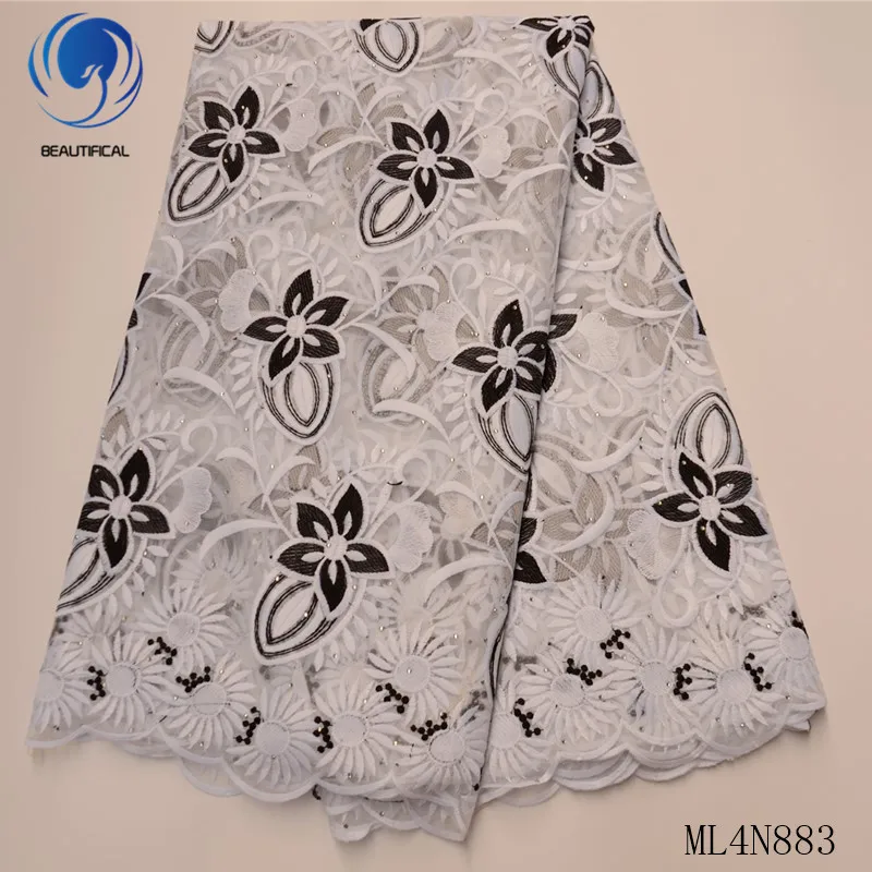 Красивые африканские французские кружева с камнями вышивка тюль сетчатая ткань