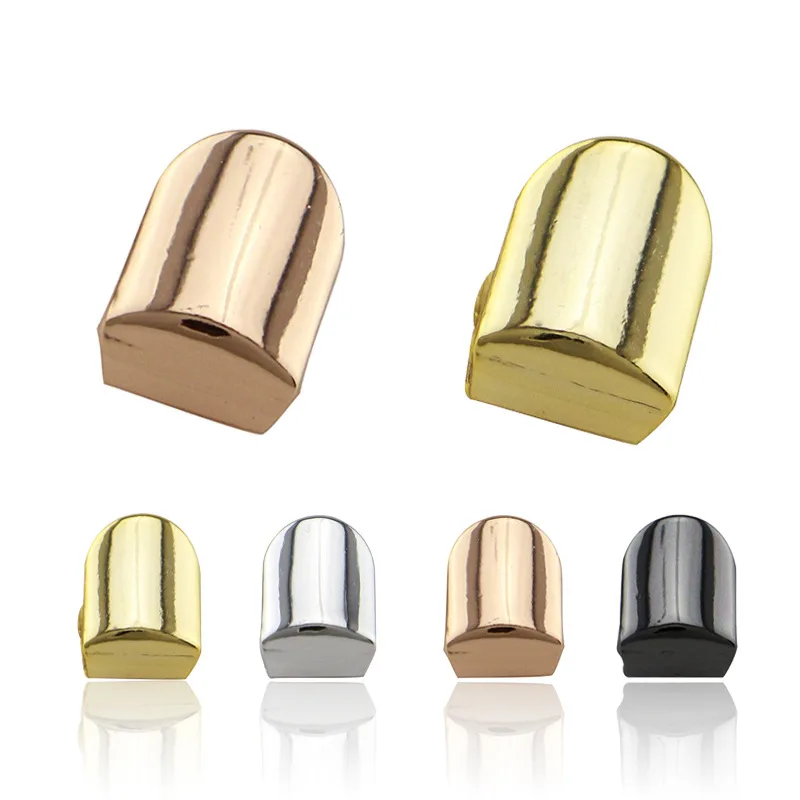 

Single Gold Silver Color Metal Teeth Grillz Hip Hop Punk Top Bottom Mouth Dental Grills Caps Cosplay Party Tooth Rapper Jewelry