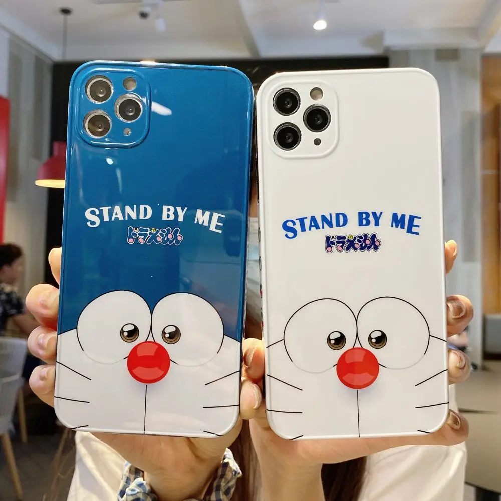 

Kawaii Doraemon Phone Case for iPhone 12 12Mini 11ProMax XSMax XR 7 8 Plus Cartoon Soft Silicone Cover For Funda iphone 11 Shell