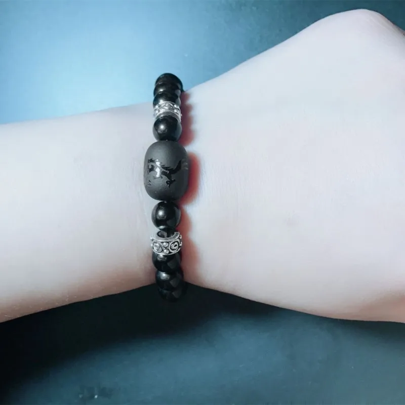 Women Buddha Beads Bracelets Black Obsidian Tiger Eye Stone 108 Round Bangels Gift for Men Fine Jewelry | Украшения и аксессуары