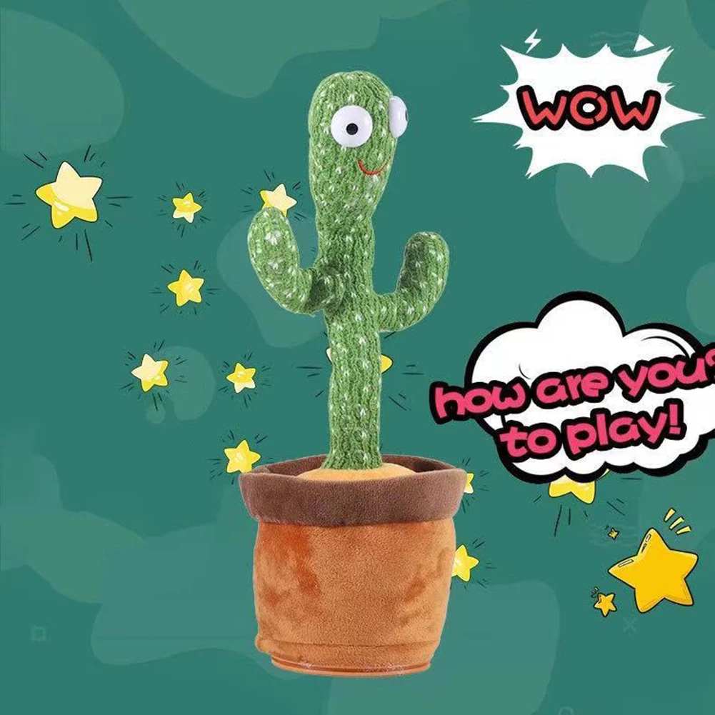 

32cm Funny Dancing Plant Cactus Plush Toy Electric Stuffed Plant Toy Funny Shake Dancing Song Plush Doll Family Decoration