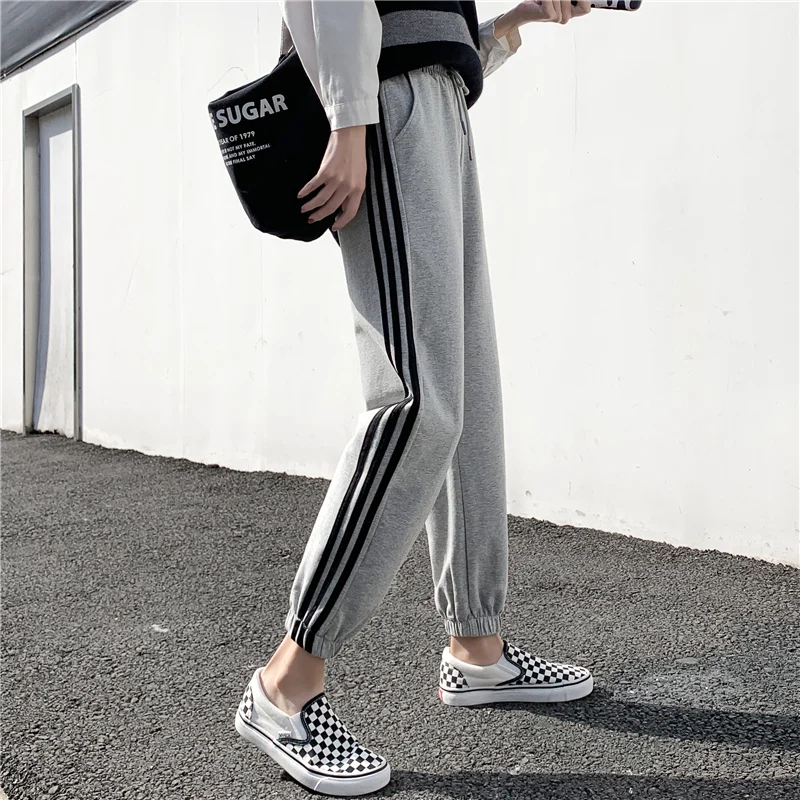 

Fleece-Lined Pants Women's Fashionable Ins Fall and Winter Outer Wear 2021 New Loose BF Slimming Versatile Ankle-Tied Casual