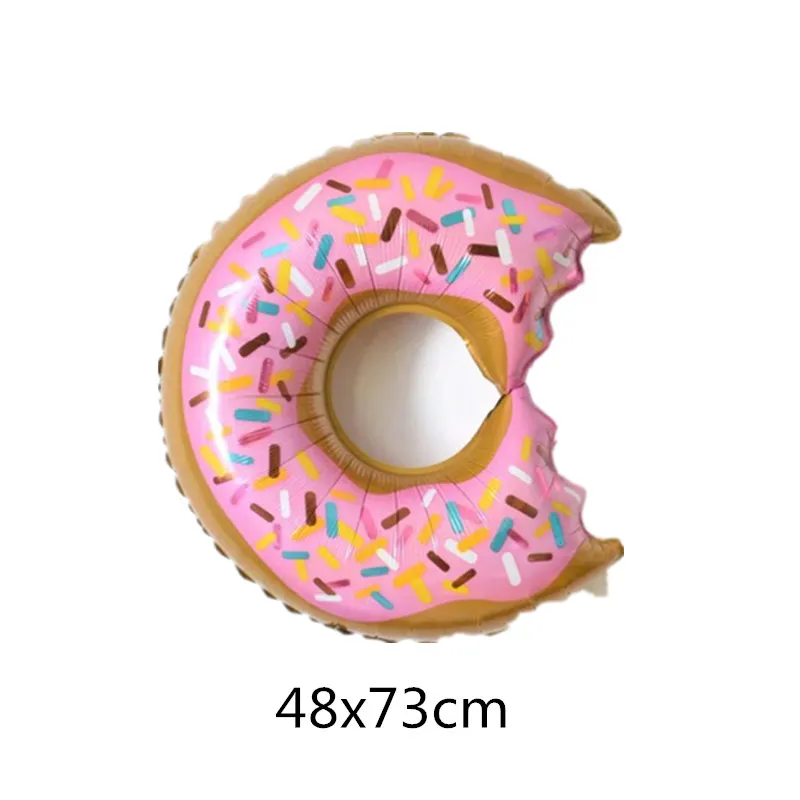 Большой сладкий Пончик Дизайн фольга Воздушные шары розовый для летней