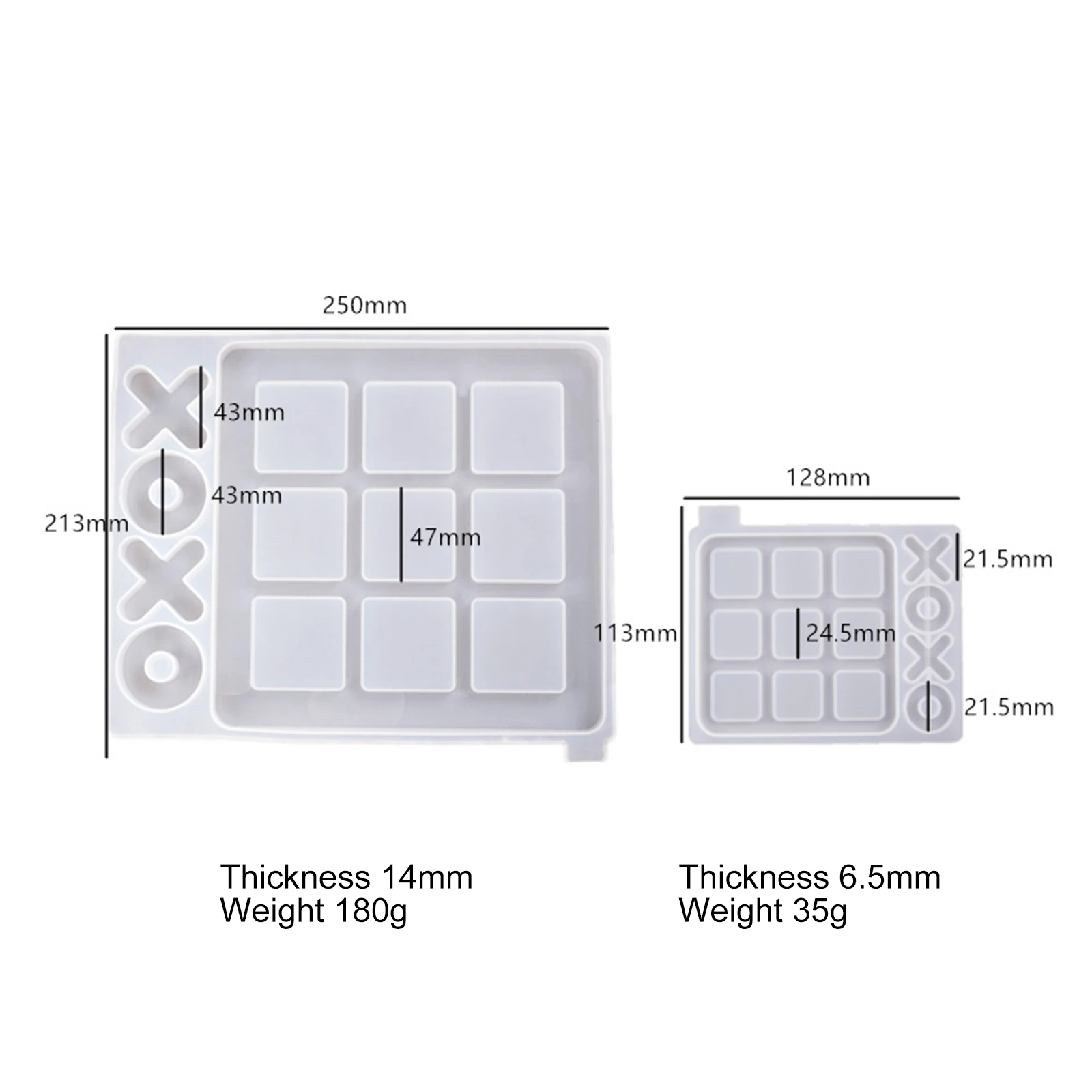 

DIY Mold X O Shape Board Game Silicone Resin Mold Kit Modern Farmhouse Porch Decor Coffee Game Table Decor AUG889