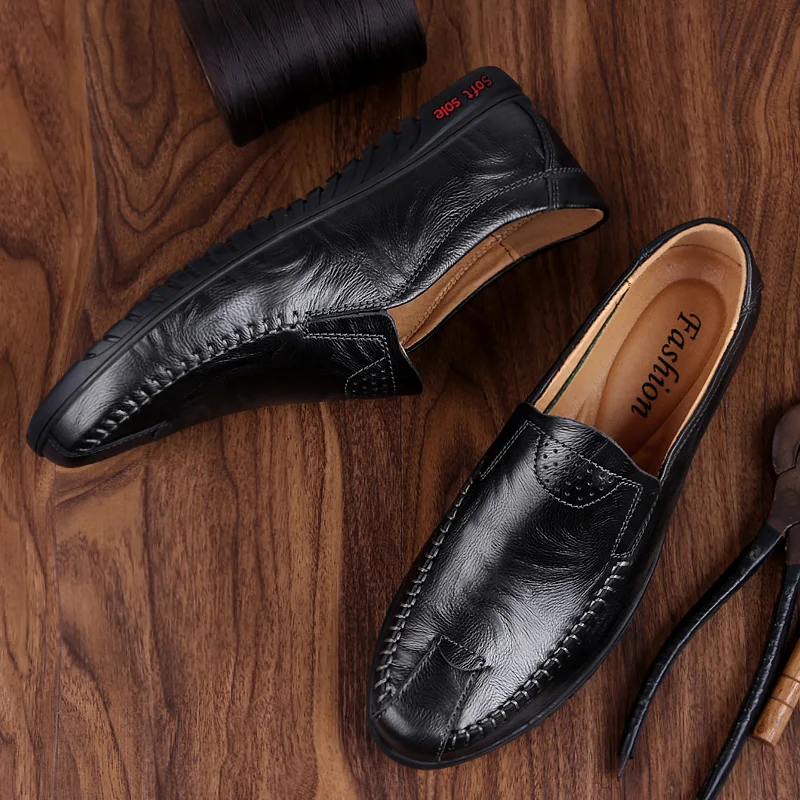 

Buty Meskie 2020 New Arrived Luxury Brand Moccasins Genuine Leather Casual Shoes Male Soft Comfy Driving Loafers Shoes Boat Shoe