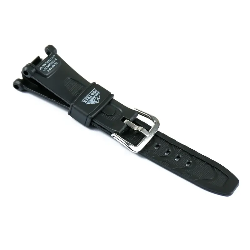 

Pin buckle black resin strap men for Casio outdoor sports hiking waterproof watch with PRG-240 PRG-40 watch band accessories