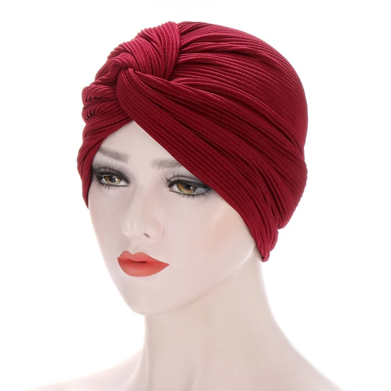 

New Fashion Women Hijab Hat Female Turban Dome Cap Headwear for Muslim Hijab Head Scarves Ladies Bonnet Cap Turban Hat Wholesale