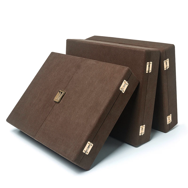 Popular old style Jewelry Display Casket Brown Pendant set box wedding for Tasteful lady ring necklace bracelet box