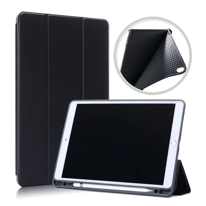 Pencil Holder-Black ТПУ задняя оболочка для iPad 10," A2200 A2198 A2232 чехол для iPad Air 10,5" A2153 A2123 A2152 умный чехол с держателем карандаша - Цвет: Pencil Holder-Black