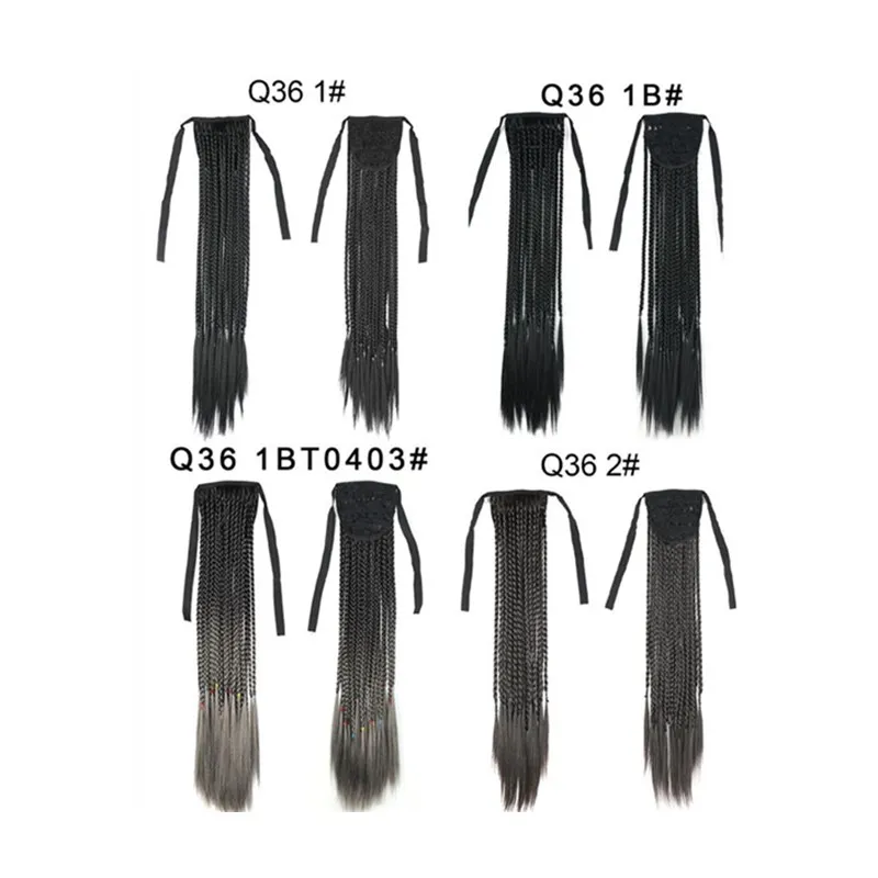 

Long Ponytail Hair Synthetic Extensions Heat Resistant Hair Pieces With Hairpins Wrap Around Pony Hairpiece Hair for Women