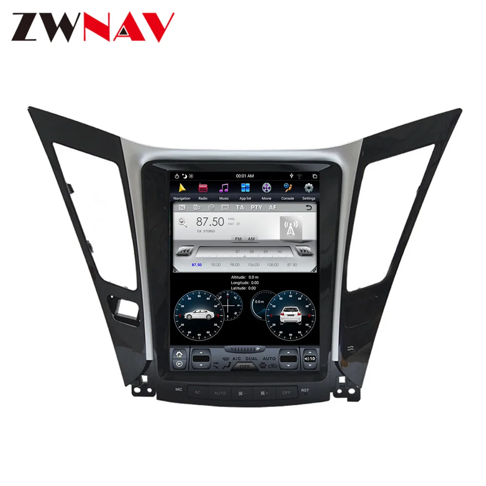 Автомобильный dvd плеер в стиле Tesla с вертикальным экраном Android 8 1 для Hyundai Sonata 2012 2013